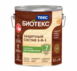 Антисептик Биотекс 2-в-1 орех 2,7л