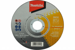 Диск отрезной MAKITA 125х1х22,23 для стали нержавеющей стали плоский WA46R