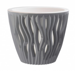 Кашпо ВДОХНОВЕНИЕ 2,25л пластиковое серый жемчуг