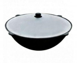 Казан чугунный 6,0 л круглое дно с крышкой д30см
