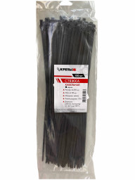 Хомут нейлоновый 4*300 мм черный КРЕПЫЖ (100шт)