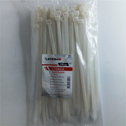 Хомут нейлоновый 8*250 мм белый КРЕПЫЖ