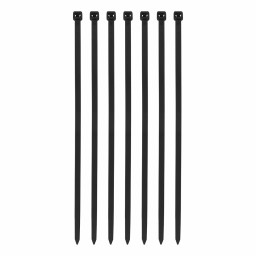 Хомуты, 300 х 8 мм, пластиковые, черные, 100 шт Сибртех