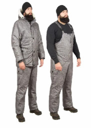 Костюм зимний ПАТРИОТ мембрана, фольга, Grey Winter  GURON
