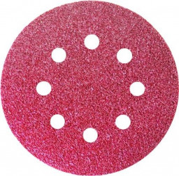 Круг абразивный на ворсовой подложке под "липучку", перфорированный Р40,125 мм (5 шт.) МАТRIХ