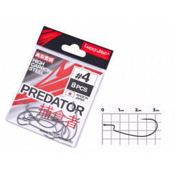 Крючки офсетные Lucky John PREDATOR сер. LJH345 разм.004 8шт.