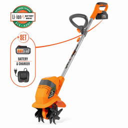 Культиватор аккумуляторный DAEWOO DAT 2021Li 21В (АКБ 4Ач и ЗУ в комплекте)