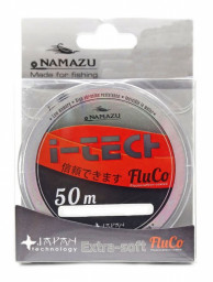 Леска Namazu I-Tech Fluco L-50 м, d-0,203 мм, test-3,20 кг, прозрачная