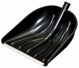 Лопата снеговая пластиковая КУПЕЦ  410*460мм с алюминиевой планкой без черенка