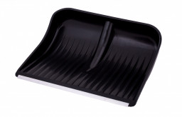 Лопата снеговая пластиковая Зима №8 500х400 с алю планкой d-35 деревянный черенок и V-обр ручкой