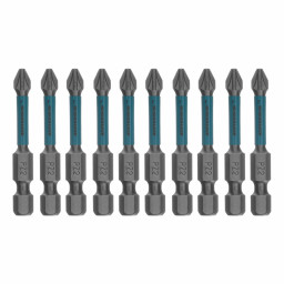 Набор бит торсионных PZ2x50 мм, для ударных шуруповертов, отрывн., 10 шт Gross