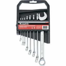 Набор ключей комбинированных 6-19 мм  СR-V (8 шт.) зеркальная полировка "МАТRIХ"