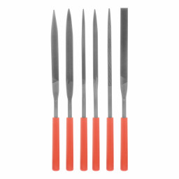 Набор надфилей, 180 х 5 мм, 6 шт, пластиковые рукоятки Matrix