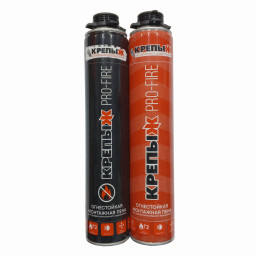 Пена монтажная профессиональная КРЕПЫЖ огнестойкая PRO-FIRE 1000 мл