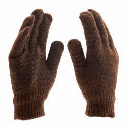 Перчатки трикотажные, двойные, верблюжья и овечья шерсть, ПВХ покрытие, Сибртех