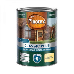 Пропитка-антисептик Pinotex Classic Plus 3в1 CLR база под колеровку 0,9л