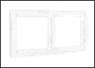 Рамка Валери двухместная горизонтальная белая ВР002Г