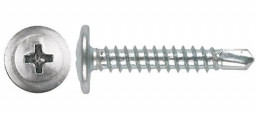 Саморез 3,9*16 для оконного профиля, потай, белый цинк, сверло 