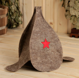 Шапка для бани Буденовка темная МИКС 2593230