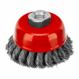 Щетка для УШМ, 75 мм, М14, "чашка", двухрядная, крученая проволока 0.5 мм Matrix