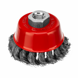 Щетка для УШМ, 75 мм, М14, "чашка", крученая проволока 0.35 мм Matrix