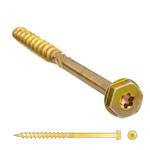 Шуруп 10*300 самонарезающий д/дерева, желтый цинк (шестигранная головка)