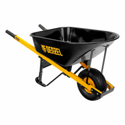 Тачка строительная одноколесная DENZEL 140л/230кг усиленная 