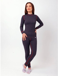 Термобелье женское ICEWIND серый, красная нить