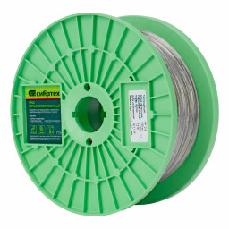 Трос металлополимерный прозрачный ПР-2.5, толщина 2.5 мм, катушка 200 метров Сибртех