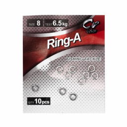 Заводное кольцо Namazu RING-A, цв. Cr, р. 6 ( d=6,3 mm), test-12 кг (уп.10 шт)